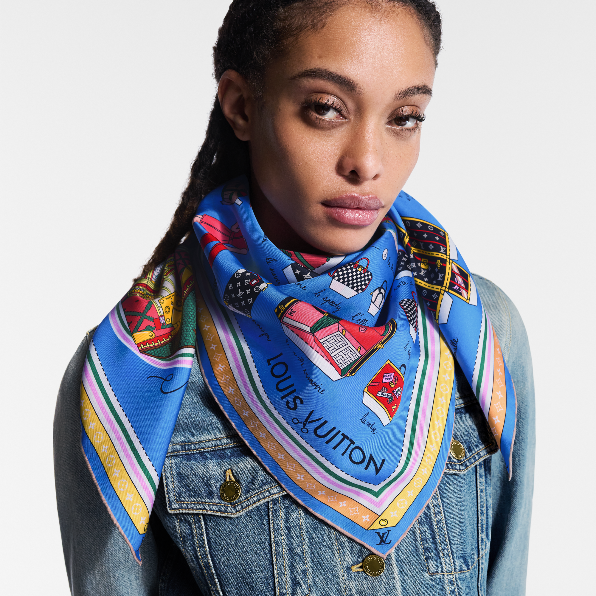 Asnieres Paper House Square 90 . in Women's Accessories Silk Squares and Bandeaus collections by Louis Vuitton (Product zoom)